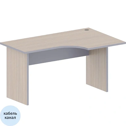 Стол Easy Business правый (438,009) светлый дуб/серый (430/440) Ш1400