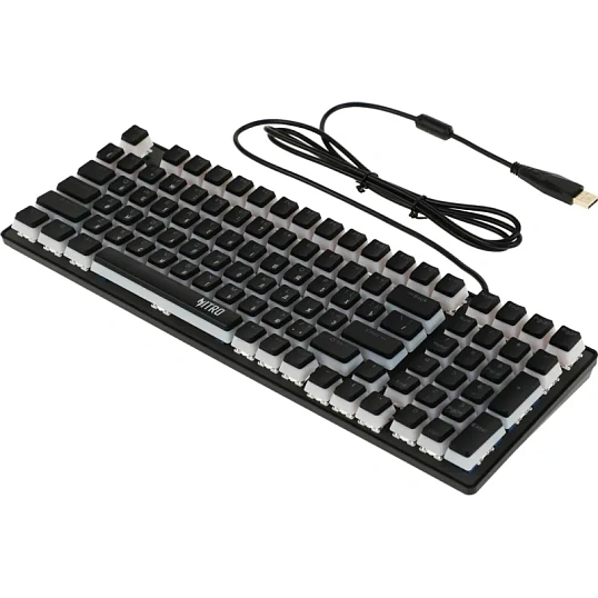 Клавиатура Acer Nitro OKW303механич.чер/сер USB for gamer LED(ZL.KBDCC.01D)