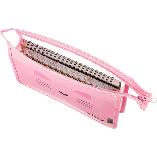 Папка для тетрадей Комус Класс Kitty А5 на молнии, пластик, ПТ-713