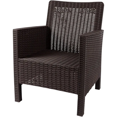 Кресло TDT_садовое коричневое под ротанг