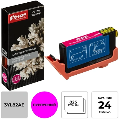 Картридж струйный Комус №912XL 3YL82AE пур.для HP OJ 8010/8015/8020
