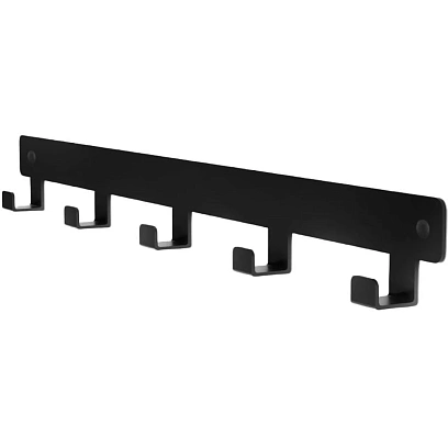 Вешалка KD_ настенная Комус МебельЭльда-8. 5 крючков, черная