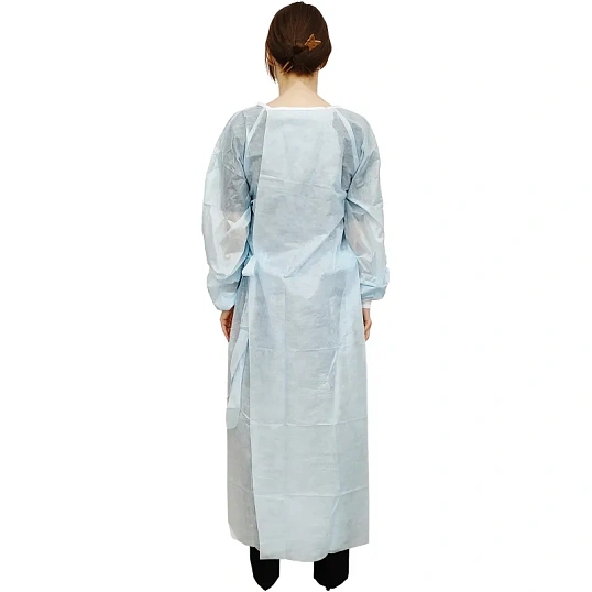 Халат хирург. стер, ЕВРО, рук.манж, дл.140 см, р.54-56, пл.25, смс, 1шт