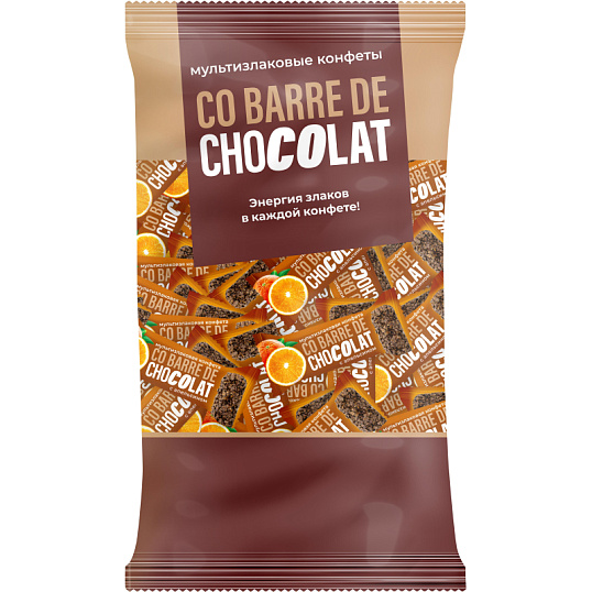 Конфеты Co barre de Chocolat  мультизлаковые с апельсином, 900г