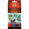 Карандаши акварельные KOH-I-NOOR MONDELUZ 12 цветов, шестигр, 3716/12