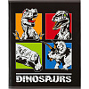 Тетрадь общая А5 48л №1School Dinosaurs,клет,скреп, ВД-лак