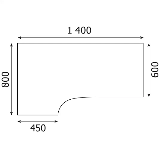 Стол эргономичный MON_Канц левый СК36.9 орех