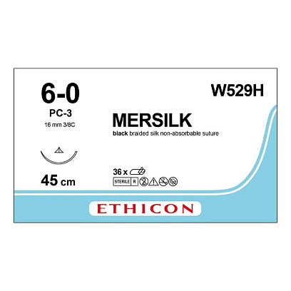 Шовный материал Ethicon Silk 36 шт/уп W529H