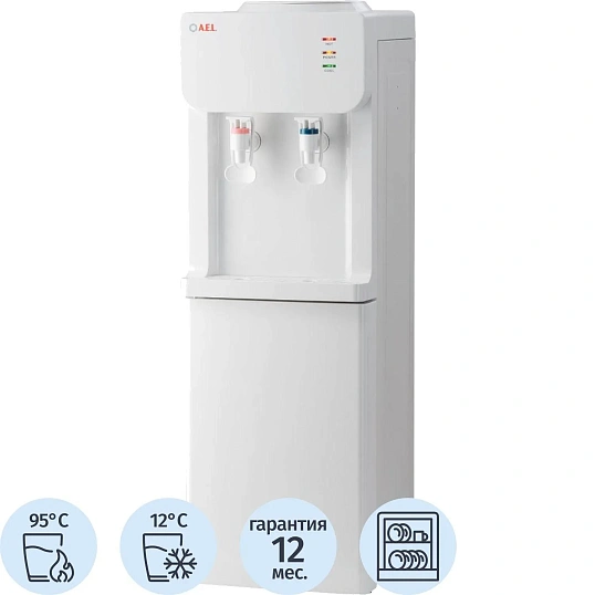 Кулер AEL LD-AEL-87c white арт.00488,для воды шкафчик нагрев/ электр охл