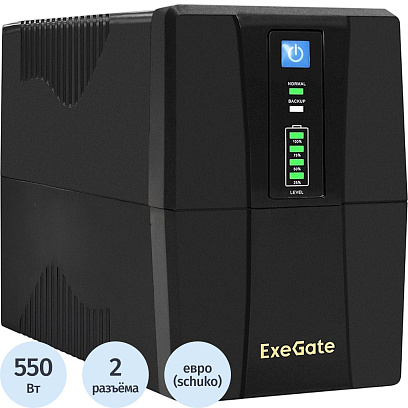 ИБП ExeGate Power Back BNB-1000.LED.AVR.2SH (EX292785RUS)