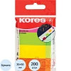 Клейкие закладки бум. 4цв.по 50л. неон 20х50мм Strips Kores 45104
