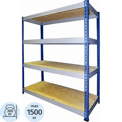 Стеллаж металлический MZ_МКФ18614-2.5   груз. 4 полки 1830х610х2500