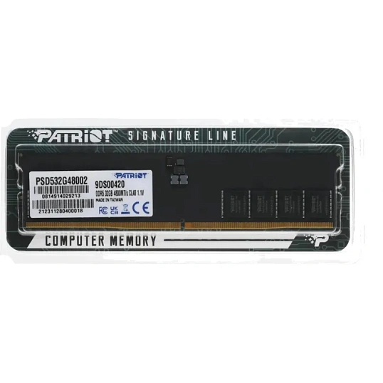 Модуль памяти Patriot DDR 5 DIMM 32Gb 4800Мгц(PSD532G48002)