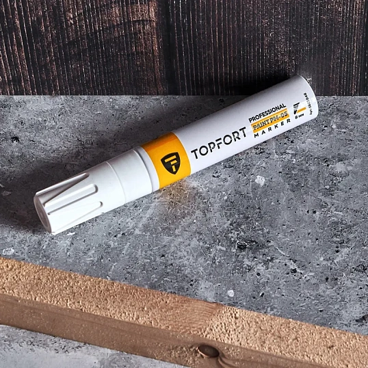 Маркер лаковый TOPFORT Paint 8 мм белый