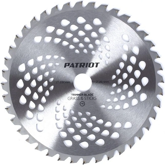Нож для триммера PATRIOT TBS-40, D=230x25,4мм, 40 зубьев (809115225)