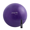 Фитбол STARFIT GB-109 75см,1200 гр,антивзрыв,с ручн нас,фиол, УТ-00020233