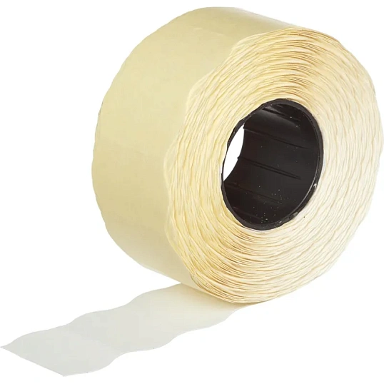 Этикет-лента 26х16 белая волна 1000 шт/рул, 10 рул/уп