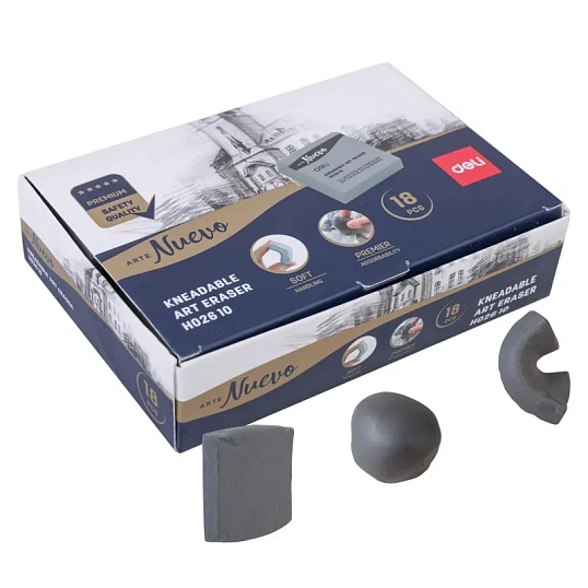 Ластик-клячка Deli ARTENUEVO EH02610  42x42x12 мм, ПВХ