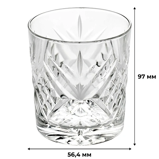 Стакан низких для виски ВРЕМЯ ДЕГУСТАЦИЙ 4шт 300мл (P9244)