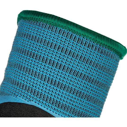 Перчатки трикотажные утепл. с дв.латекс. JetaSafety JLW-601-L голубые р.L