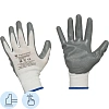 Перчатки защитные TOPFORT п/э с нитриловым покрытием белые р.10(XL)