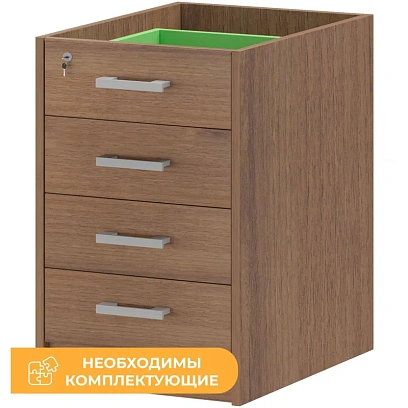 Тумба PT Арго АТ2-07 Каркас тумбы приставной орех гварнери