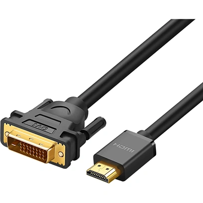Кабель UGREEN HD106 HDMI - DVI-D (24+1). 30 AWG, 1080@60ц. 2м (10135)