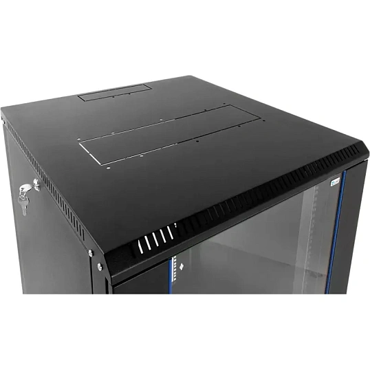 Шкаф настенный ЦМО разб. 12U(600х520)дверь стекло,черн (ШРН-Э-12.500-9005)