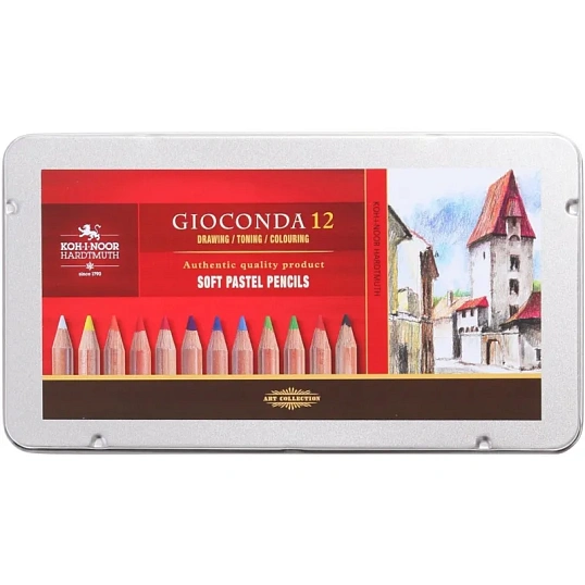 Карандаши пастельные цветные KOH-I-NOOR GIOCONDA SOFT 12цв/наб 8827012005PL