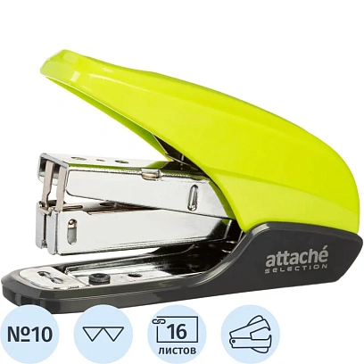 Степлер Attache Selechion (№10) до 16лис,энергосберегающий,антистеп,салатов