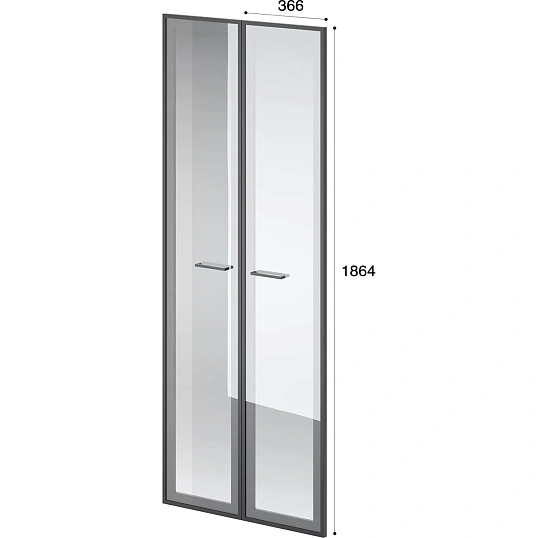 Двери IN FORMANT стекл. 2 шт 129H113 734х21х1864