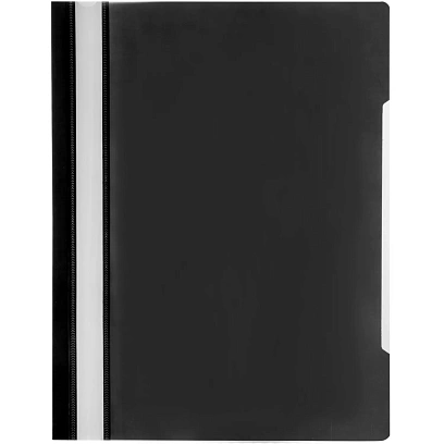 Скоросшиватель пластиковый Attache, А4, Элементари, черный 10шт/уп