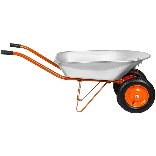 Тачка садово-строительная 2-х колесная СТРОЙМАШ, в коробке, 80л/190кг 17037