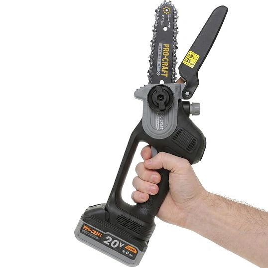 Пила цепная аккум. Procraft Professional 20В 6'(АКБ 4Ач+ЗУ) Кейс,CCS20