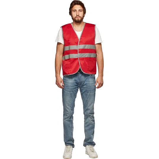 Жилет красный с СОП (р.L/48-50)