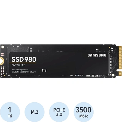 SSD накопитель Samsung (MZ-V8V1T0BW) 980 1TB M.2 2280 Pci-e