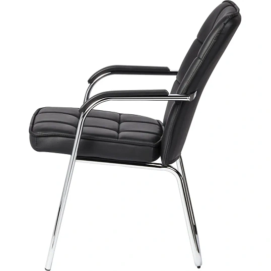 Конференц-кресло BN_TQ_Echair-810 VPU кожзам черный, хром