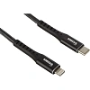 Кабель МОЩНОСТЬ, 1м, Type-C to Lightning,  нейл, черный BT-JCBL-009/U210PD