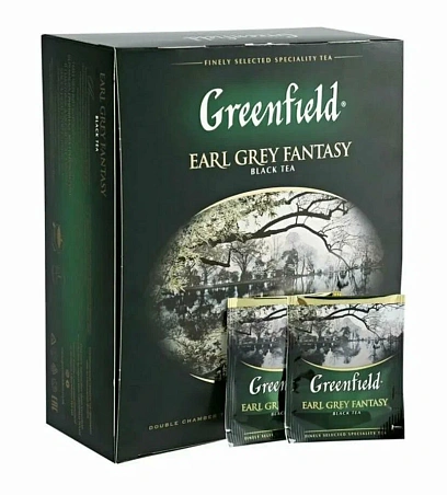 Чай Greenfield Earl Grey Fantasy черн.фольгир 100 пак., 0584-09, 327365