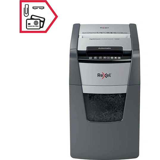 Шредер (уничтожитель) Rexel Optimum AutoFeed+ 150X, 4 ур.секр.,150л,44л