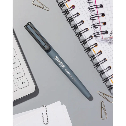 Ручка гелевая неавтомат. Attache Selection Graphite цвет чернил синий
