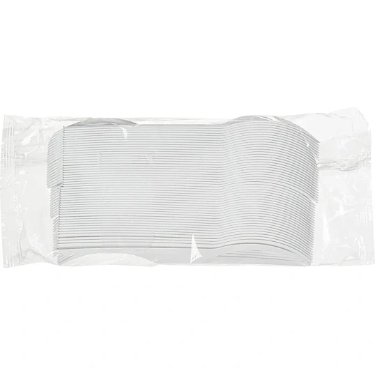 Вилка одноразовая 165мм, белая, КОМУС ПС 100шт/уп