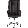 Кресло UT_Easy Chair Boston хром, (черн. подлок), кож/зам, черный, 36-6
