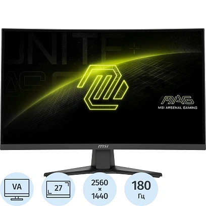 Монитор MSI MAG 275CQF E18 27 WQHD(2560x1440)VA Curve/2xHDMI/DP/180Гц/черн