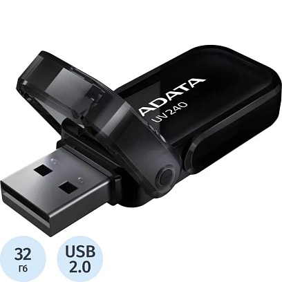 Флеш-память ADATA UV240, 32GB, AUV240-32G-RBK
