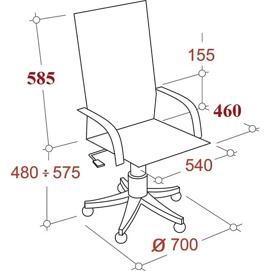 Кресло VB_Echair-656 TС ткань черный пластик