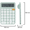 Калькулятор настольный КОМП. Deli EM124, 12-р, батар., 158х105мм, зеленый