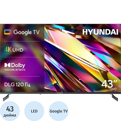 Телевизор Hyundai H-LED43BU7011, UHD, смарт (Google TV)