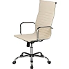 Кресло ЮШД Комус Мебель Easy Chair 711 экокожа, бежевый, хром