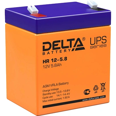 Батарея для ИБП Delta HR 12-5.8 12В/5.8, F2 (90x70x101мм)